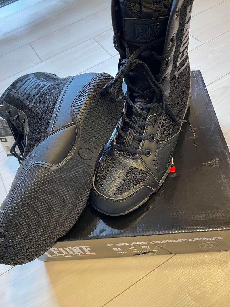 【新品・未使用】LEONE ボクシングシューズ ブラック 27.5cm
