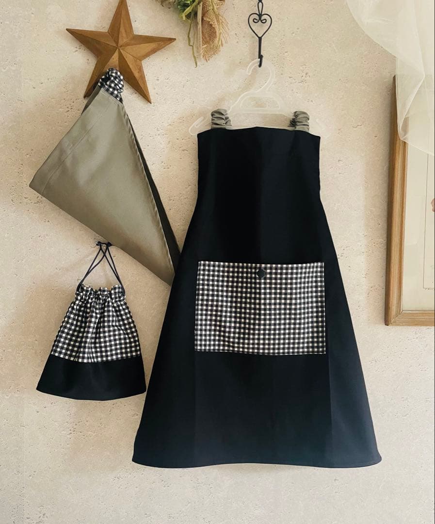 キッズエプロン　かぶるだけ　三角巾（追加）