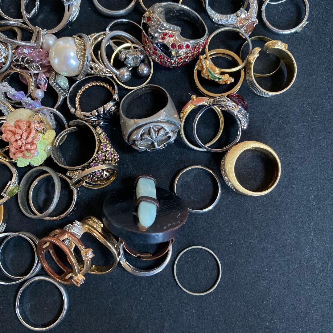 m*m様 まとめ売りアクセサリーR27☆指輪　リング　無選別約380gオークショ