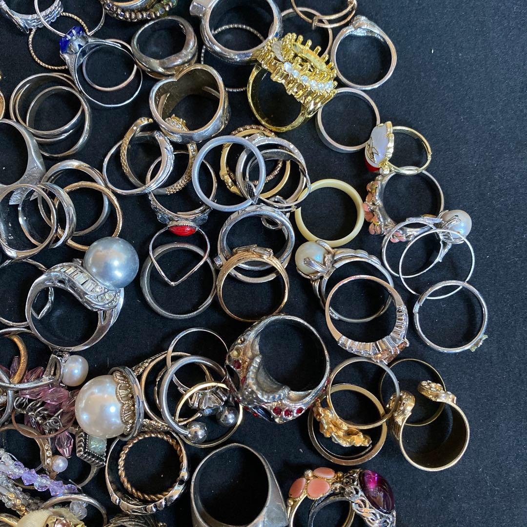 m*m様 まとめ売りアクセサリーR27☆指輪　リング　無選別約380gオークショ