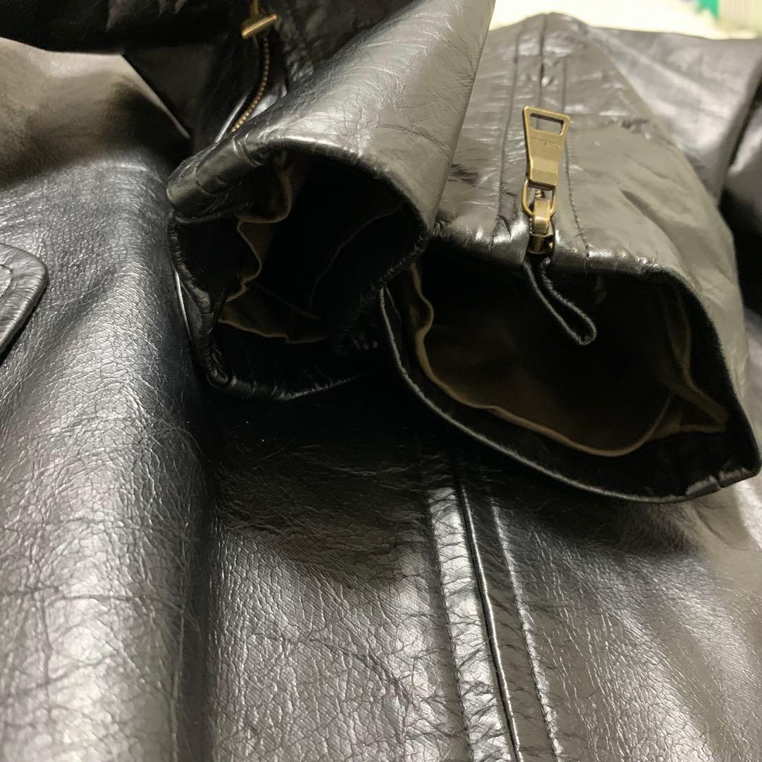 【最高級ライン】ポールスミスコレクション　シングルライダース　裏地総柄　XXL