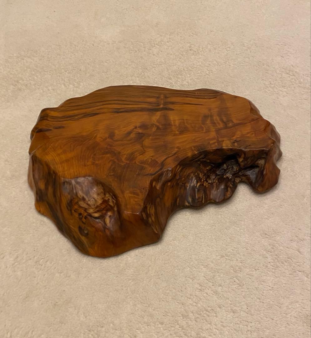 【レア形✨️】屋久杉 花台 敷台 台座 盆栽台 屋久杉工芸品 世界遺産
