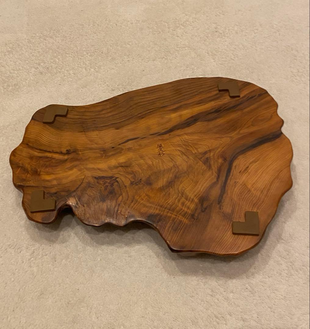 【レア形✨️】屋久杉 花台 敷台 台座 盆栽台 屋久杉工芸品 世界遺産