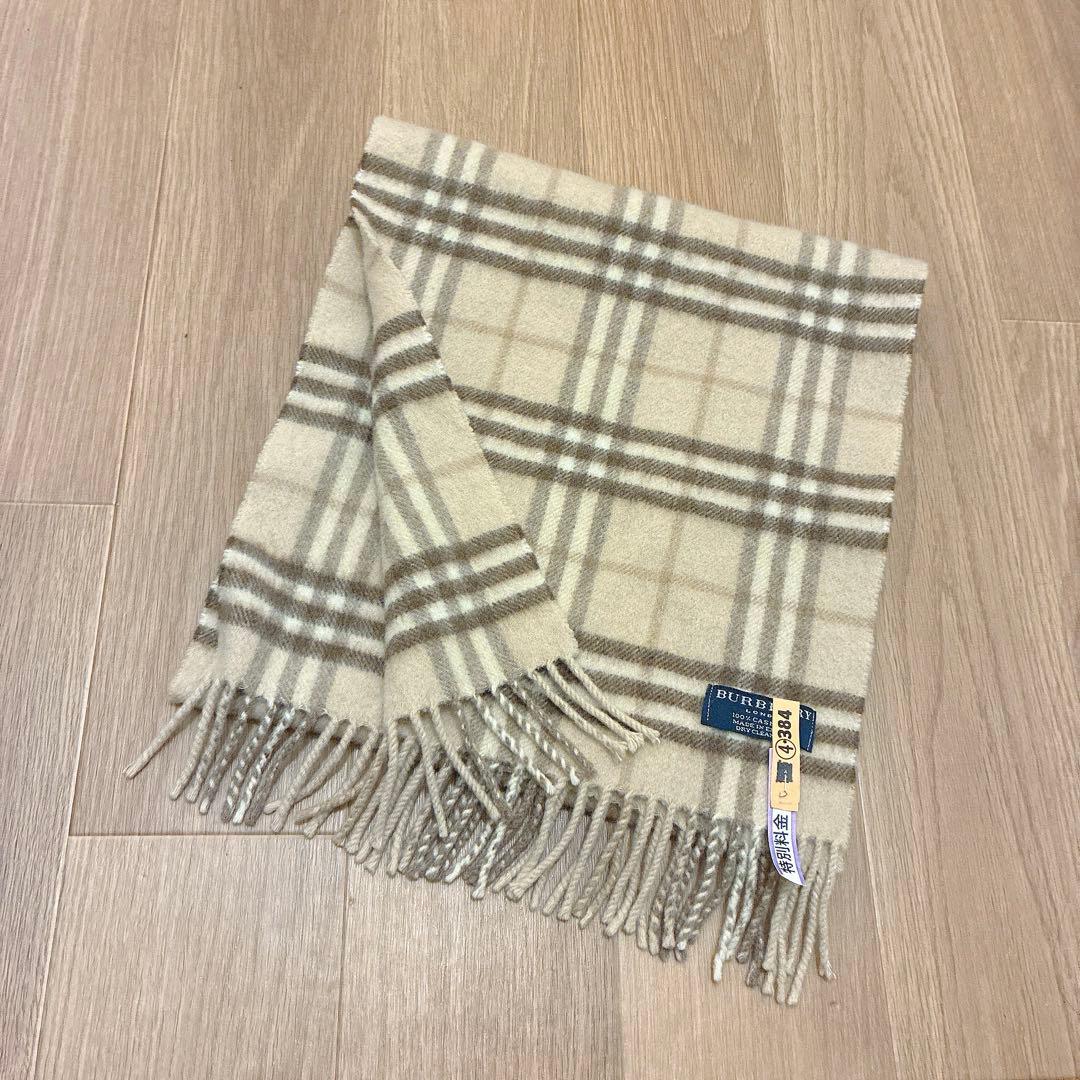 クリーニング済【極美品】BURBERRY LONDON カシミヤ100％マフラー