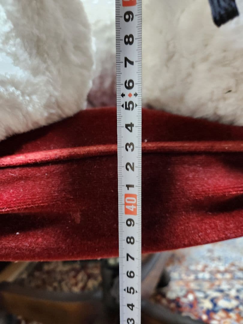 カリモク コロニアルモケット赤 ベルベット 回転椅子　ヴィンテージ