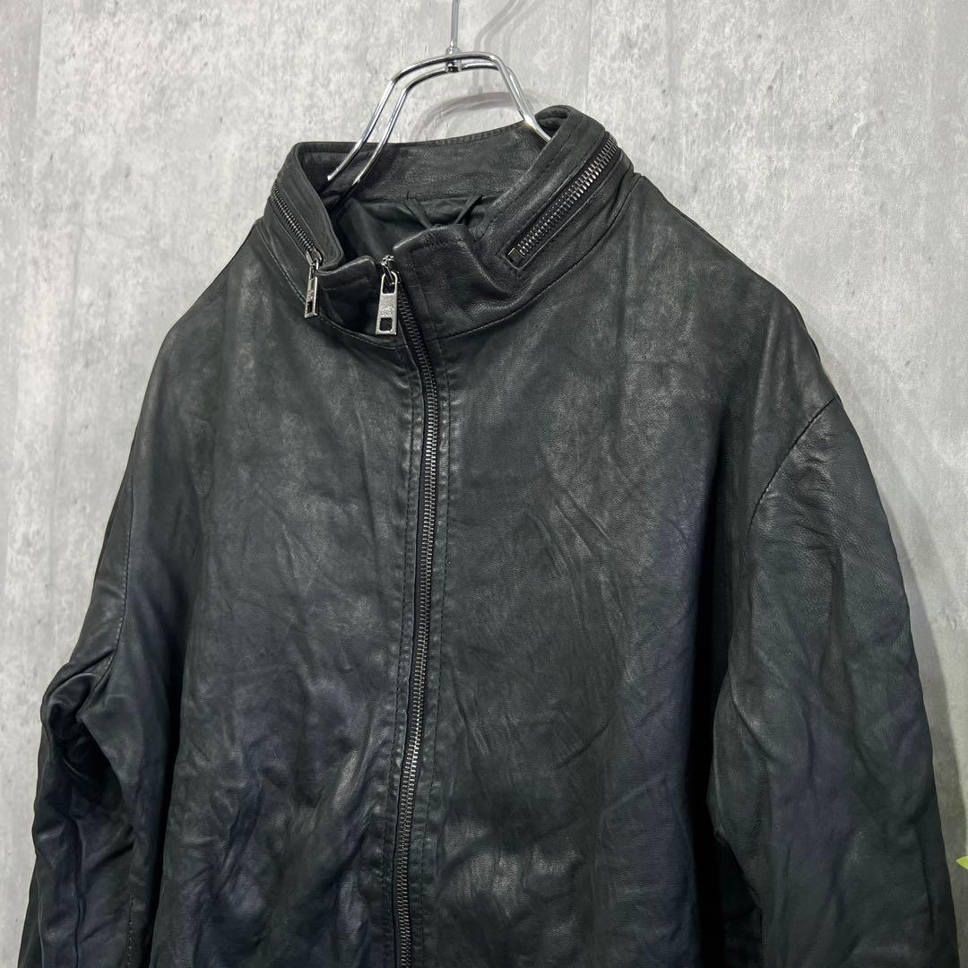 【新品定価22万】GIORGIO BRATO ラムレザージャケット ブラック46