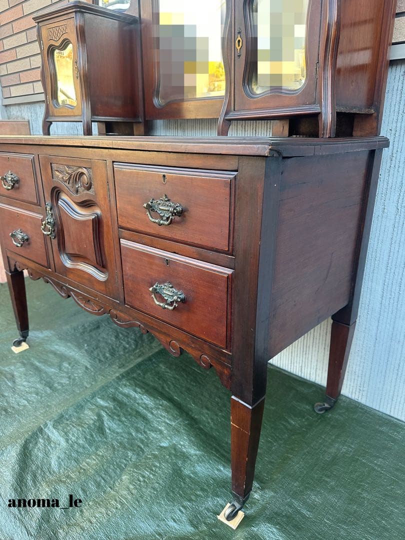 5008【パーラーキャビネット】英国アンティーク　ドレッシングチェスト