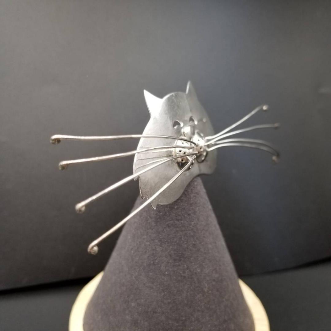 da Studio 髭の長い猫 キャットフェイス 925 シルバー ヴィンテージ