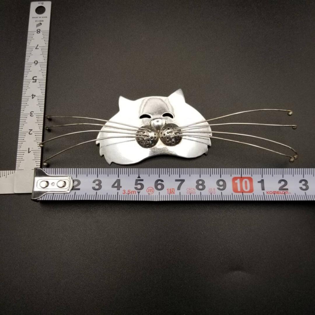 da Studio 髭の長い猫 キャットフェイス 925 シルバー ヴィンテージ