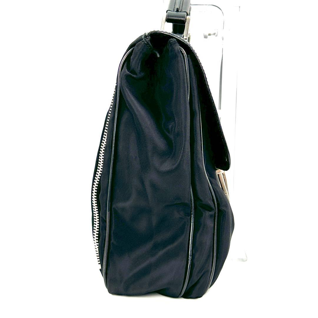 PRADA プラダ ビジネスバッグ ナイロン×レザー ブリーフケース ブラック