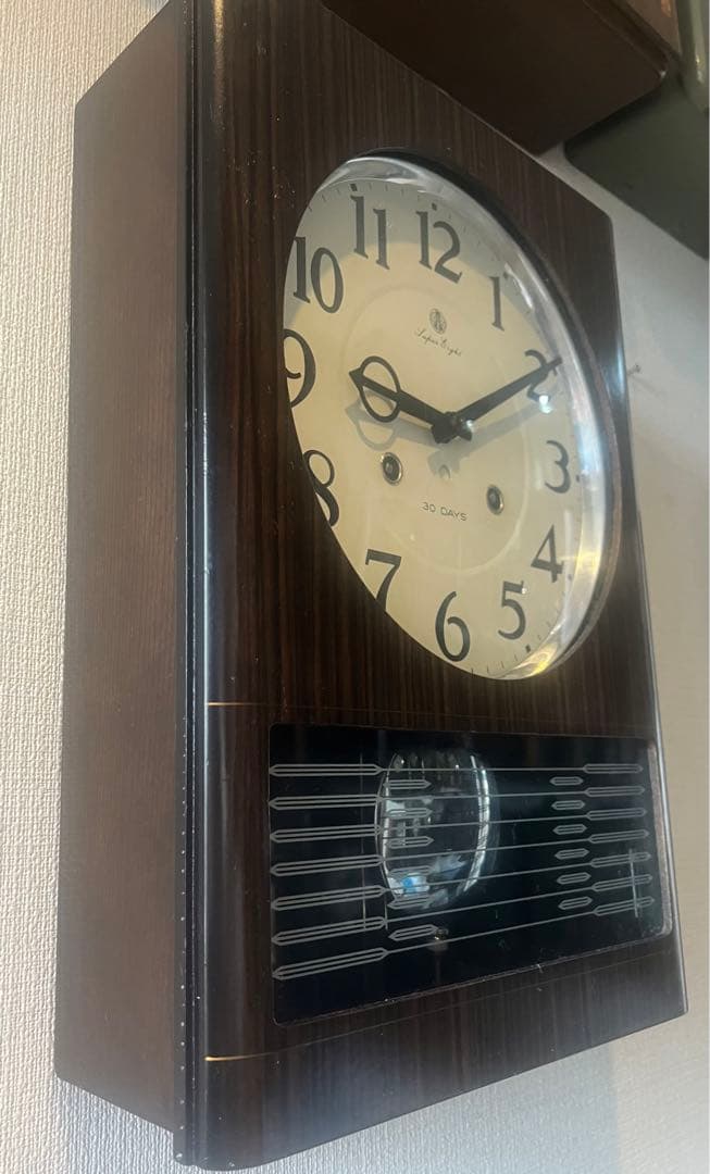 AICHI愛知30DAY振り子時計ゼンマイ掛け時計柱時計ボンボン時計昭和レトロ