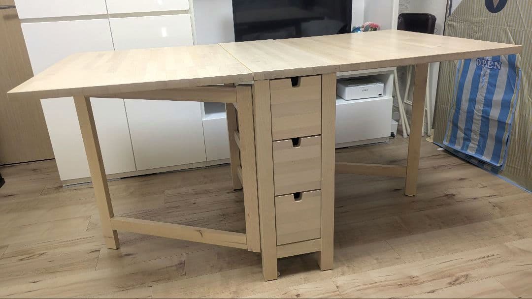 【美品】【廃盤品】【早い者勝ちです。】IKEA NORDEN折りたたみテーブル