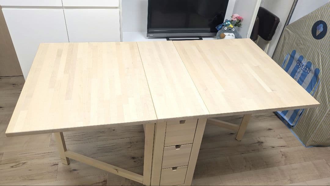 【美品】【廃盤品】【早い者勝ちです。】IKEA NORDEN折りたたみテーブル
