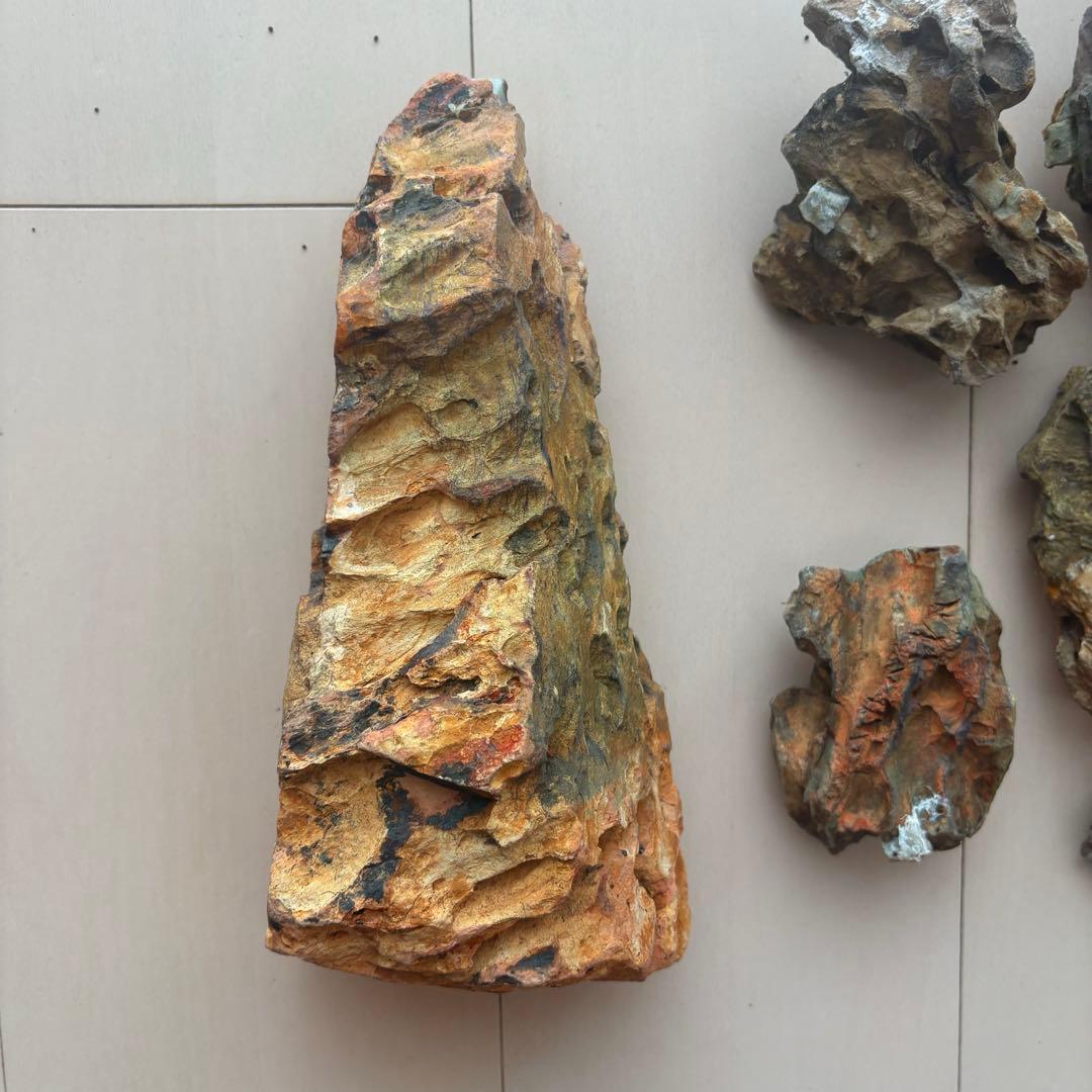 お値下げ☆ 水槽用自然石（気孔石）セット 11個　岩組みレイアウトに☆