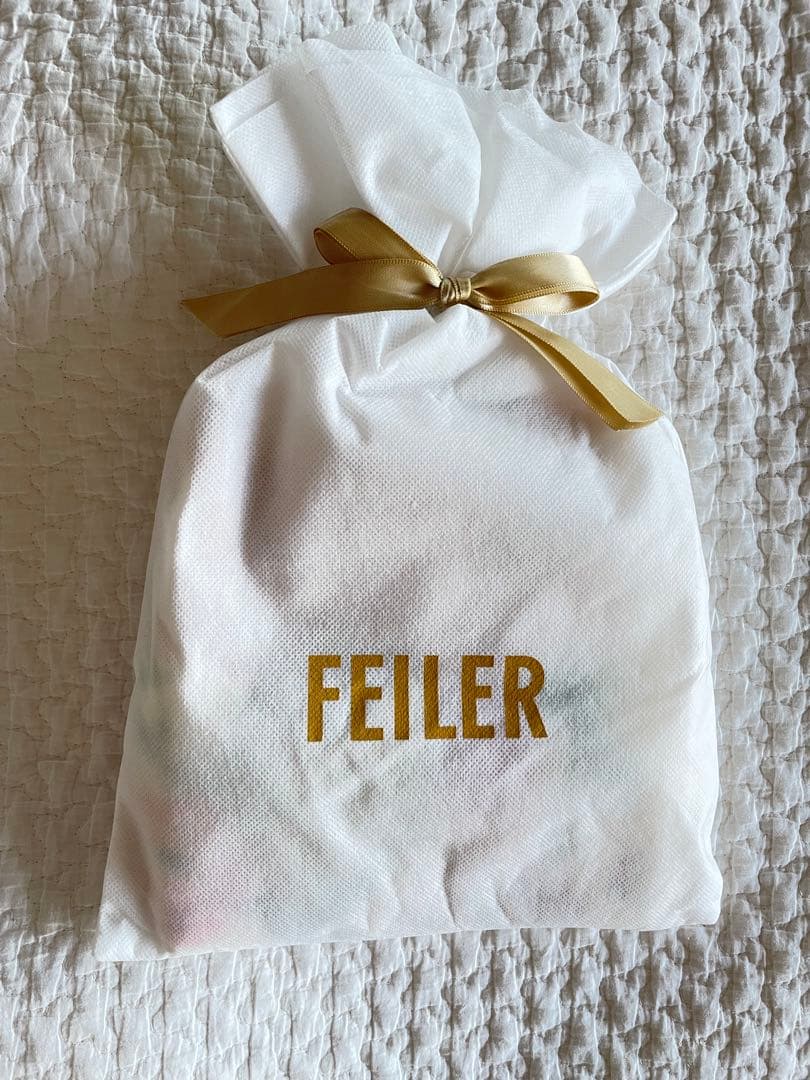 フェイラー　フェイスタオル　ピンク花　クリーム色系