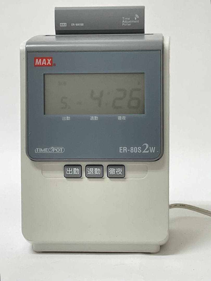 MAX マックス タイムレコーダー ER-80S2W タイムカード付き