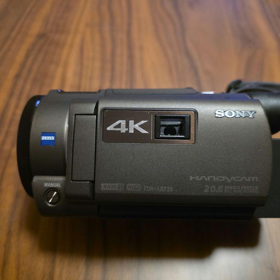 バッテリー２本付き FDR-AXP35 Sony プロジェクター付きカメラ