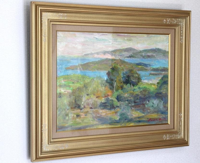 井上司「牛窓オリーブ園」油彩画 P8