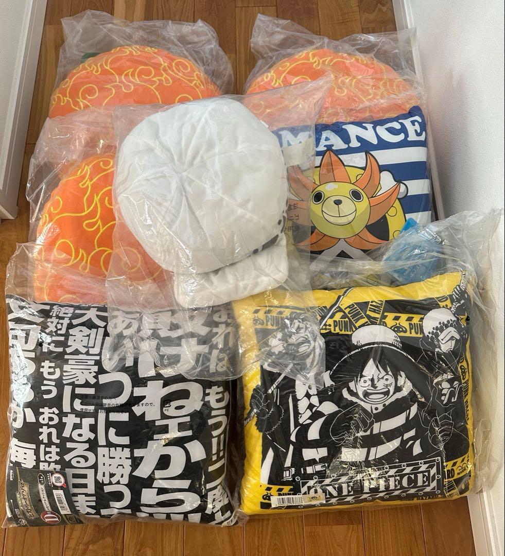 ONE PIECE 一番くじ クッション 帽子型ぬいぐるみ メラメラのぬいぐる実