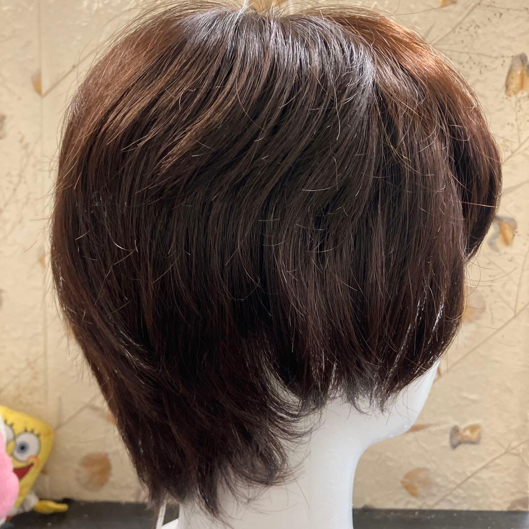 新品医療用ウィッグ ショートヘア ブラウン 総手植え RINGSJapan