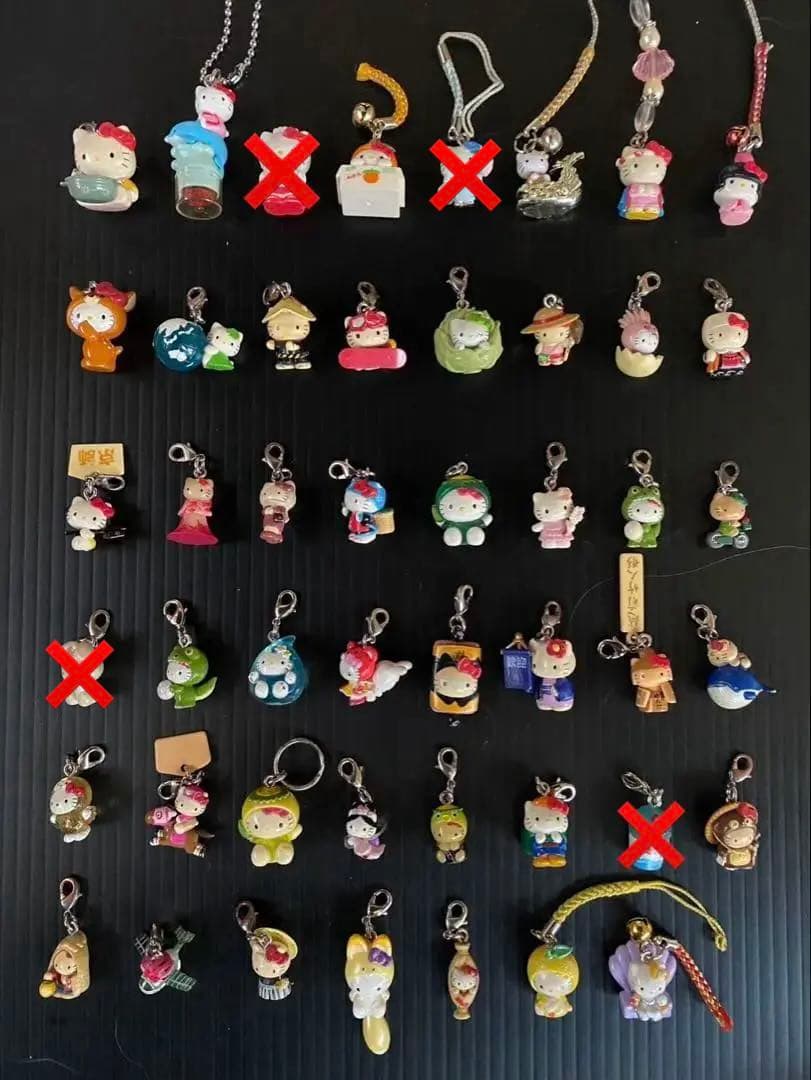 ご当地キティ◇ストラップ未開封&開封品◇163点