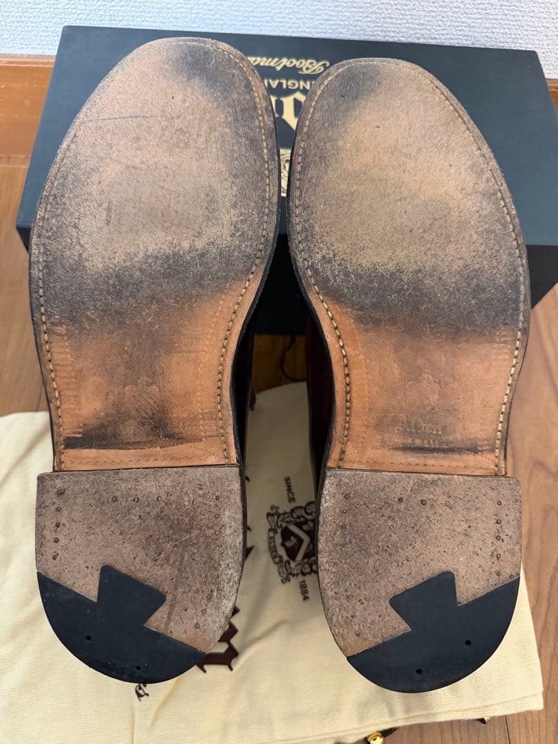 Alden 990 コードバン バーガンディ 7.5D オールデン プレーントゥ