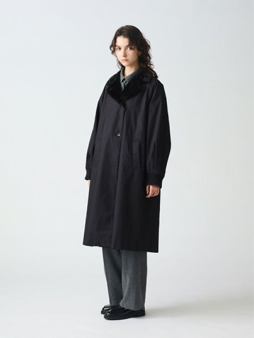 12/21迄　mizuiro ind ミズイロインド バックボアコート 裏ボア