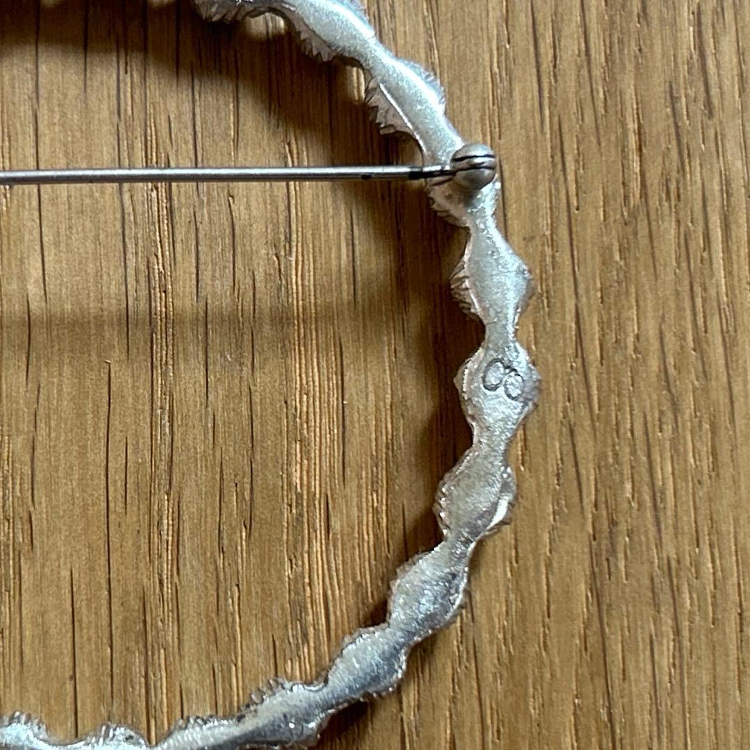 正規品 ミナペルホネンtambourine 真鍮ブローチ silver