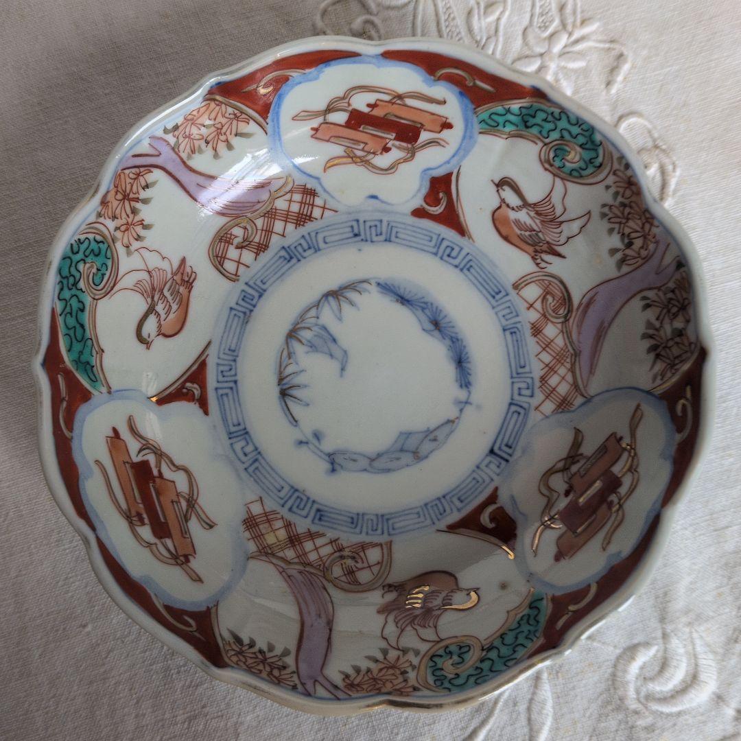 古伊万里 なます皿 3枚 赤絵 色絵 金彩 幕末