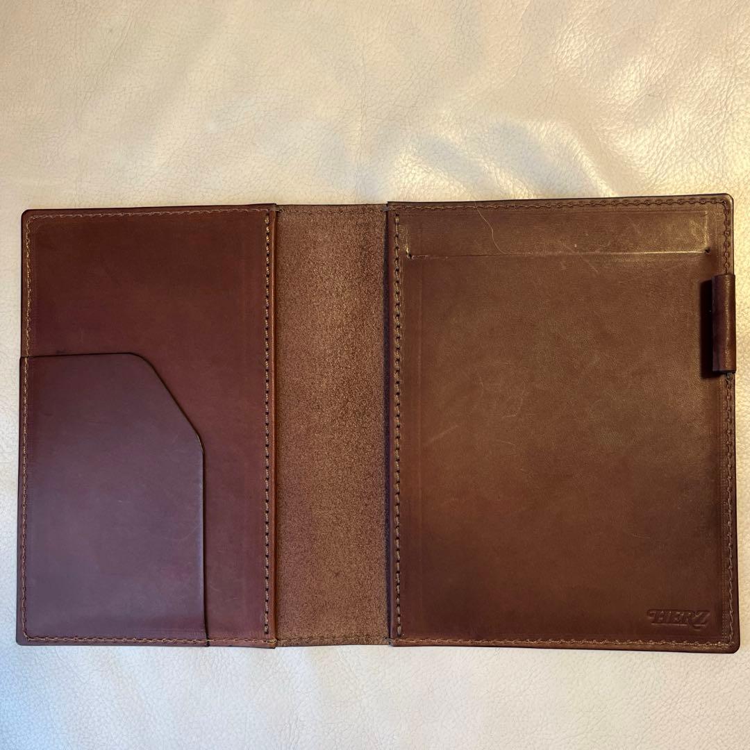 《最終値下げ》【美品】HERZノートパッドホルダーA5 ✨チョコ♪