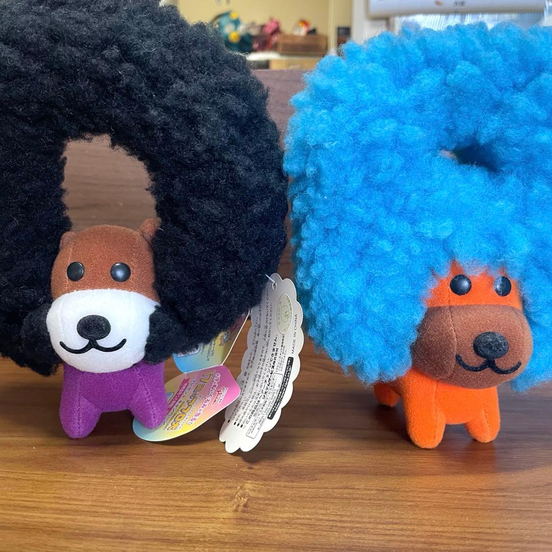 【希少】当時物AFRO アフロ犬 ぬいぐるみ 2体セット 紙タグ付