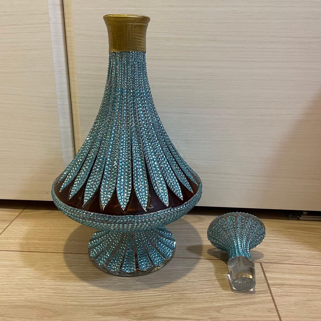 クリスタルデキャンタ　トラディション　スタイル　ブランデー　ブルー