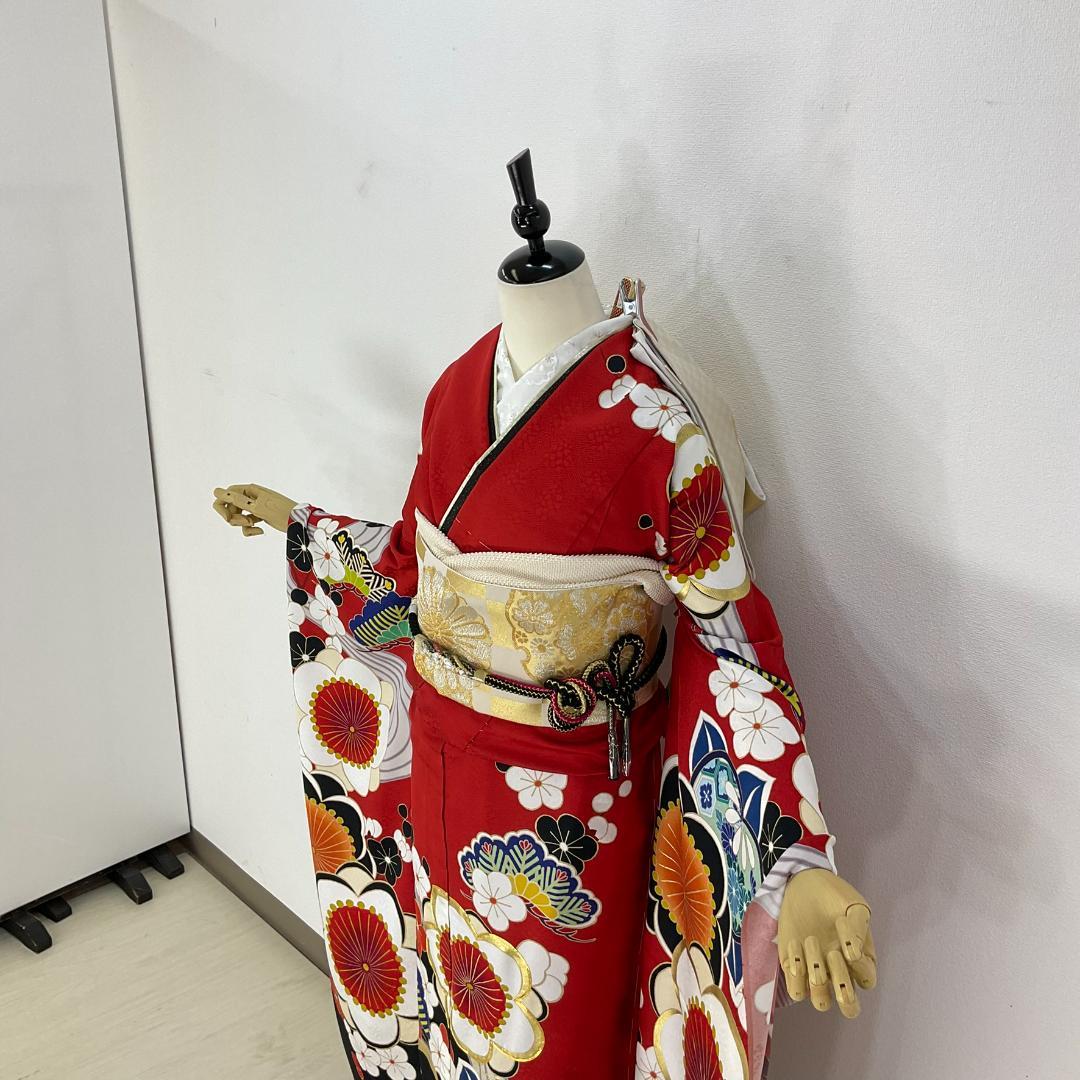 りんご　お振袖フルセット　新品オーダーメイド　ショール　ゾーリバッグ