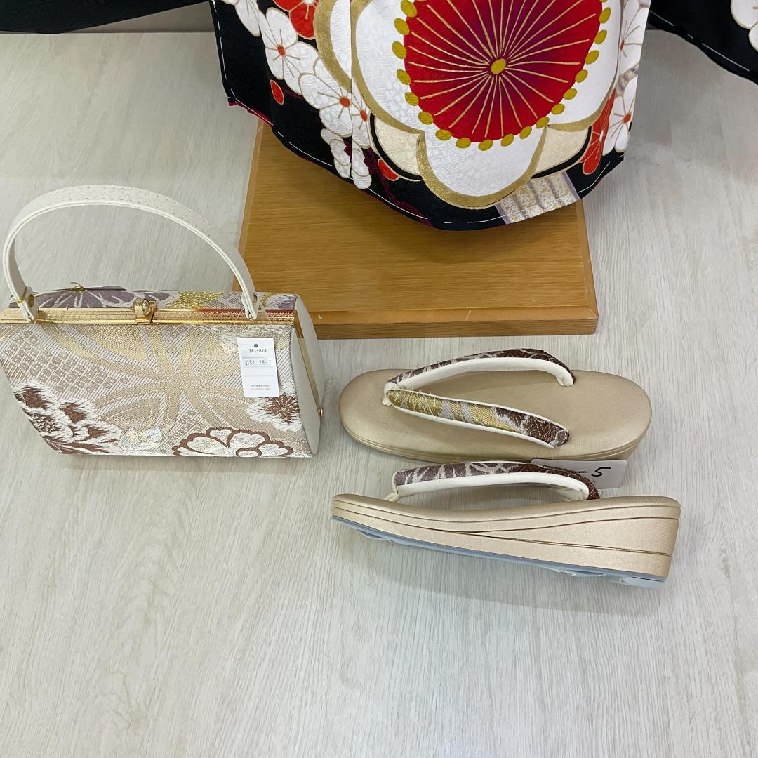 りんご　お振袖フルセット　新品オーダーメイド　ショール　ゾーリバッグ