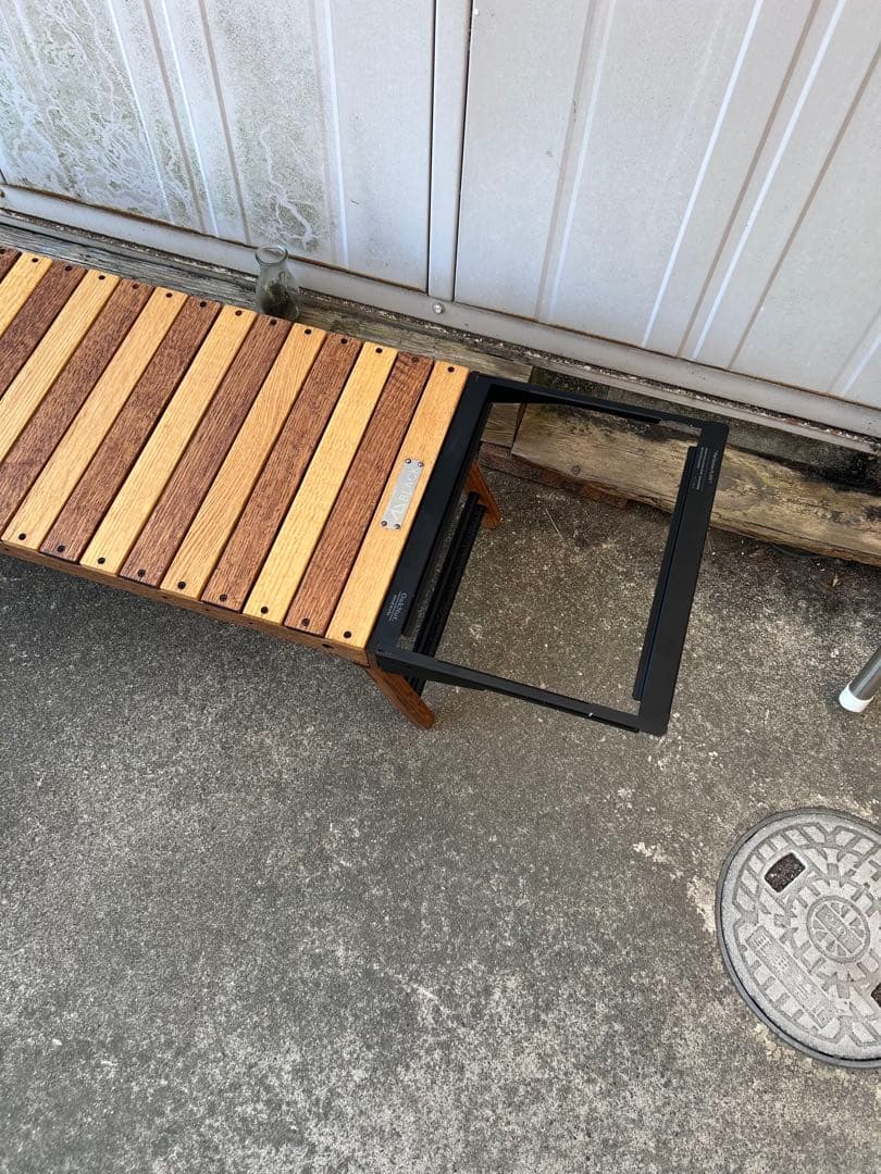 ブラックデザイン ハレテーブル アイアンプレート