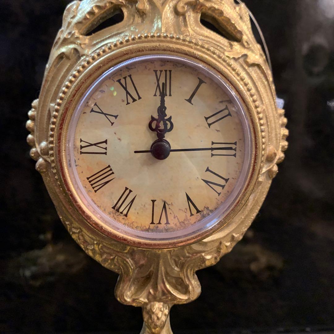 ☆未使用品☆置き時計＋キャンドルホルダー2本　セット　アンティーク