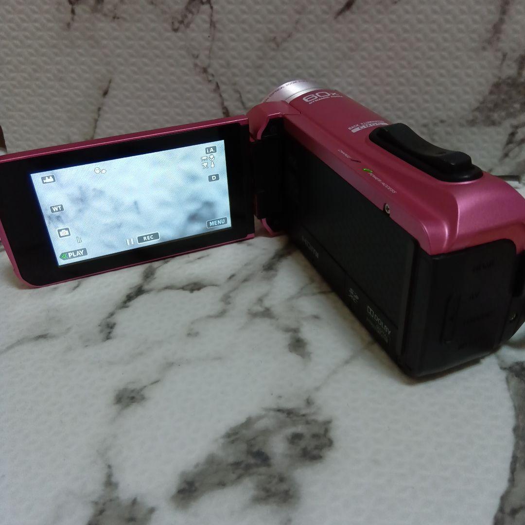 フルHDビデオカメラ ピンクJVC Victor Everio GZ-F100