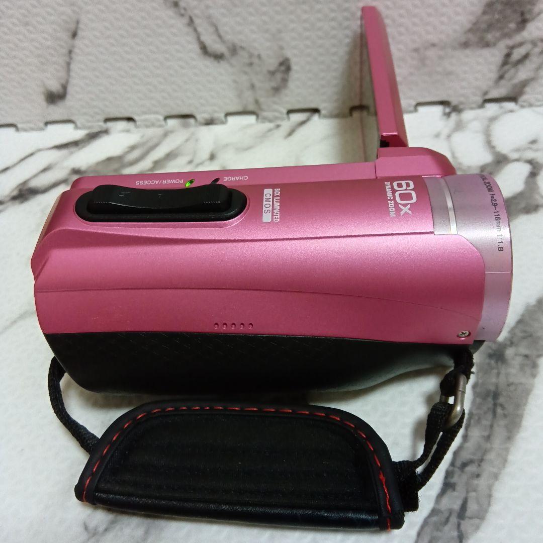 フルHDビデオカメラ ピンクJVC Victor Everio GZ-F100