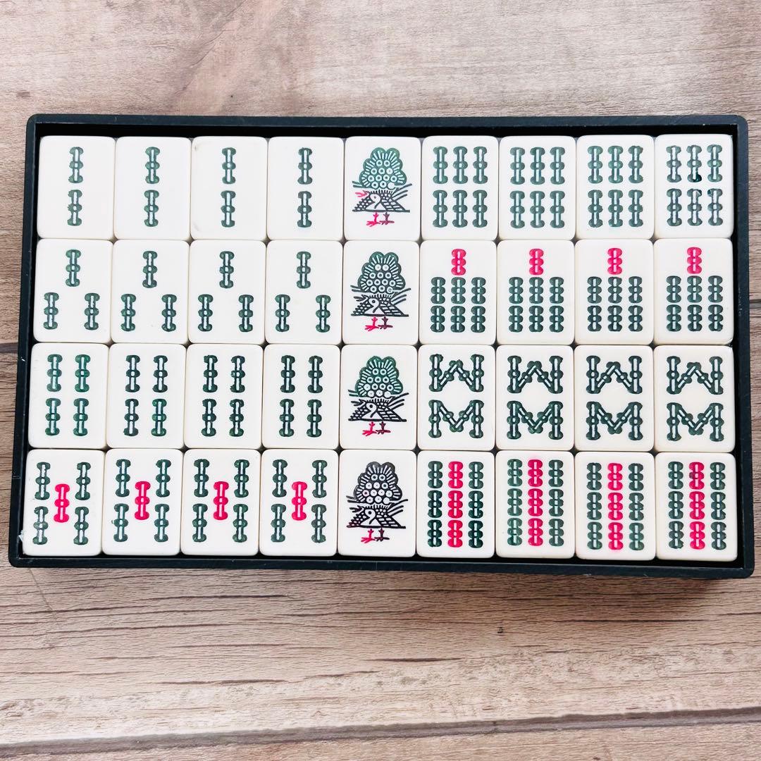 【骨董 牌未開封】背緑 麻雀牌 昭和 レトロ