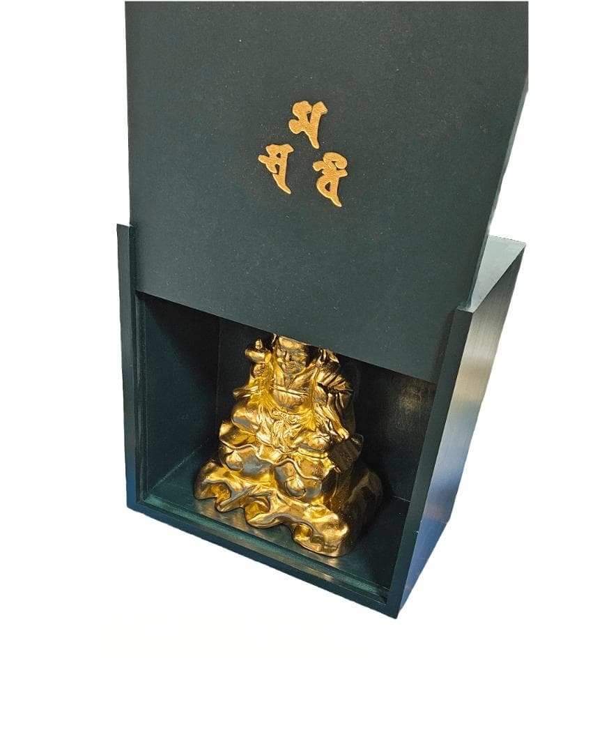 三面大黒天-手彫り仕上げ-黄金-黒檀-基本セット