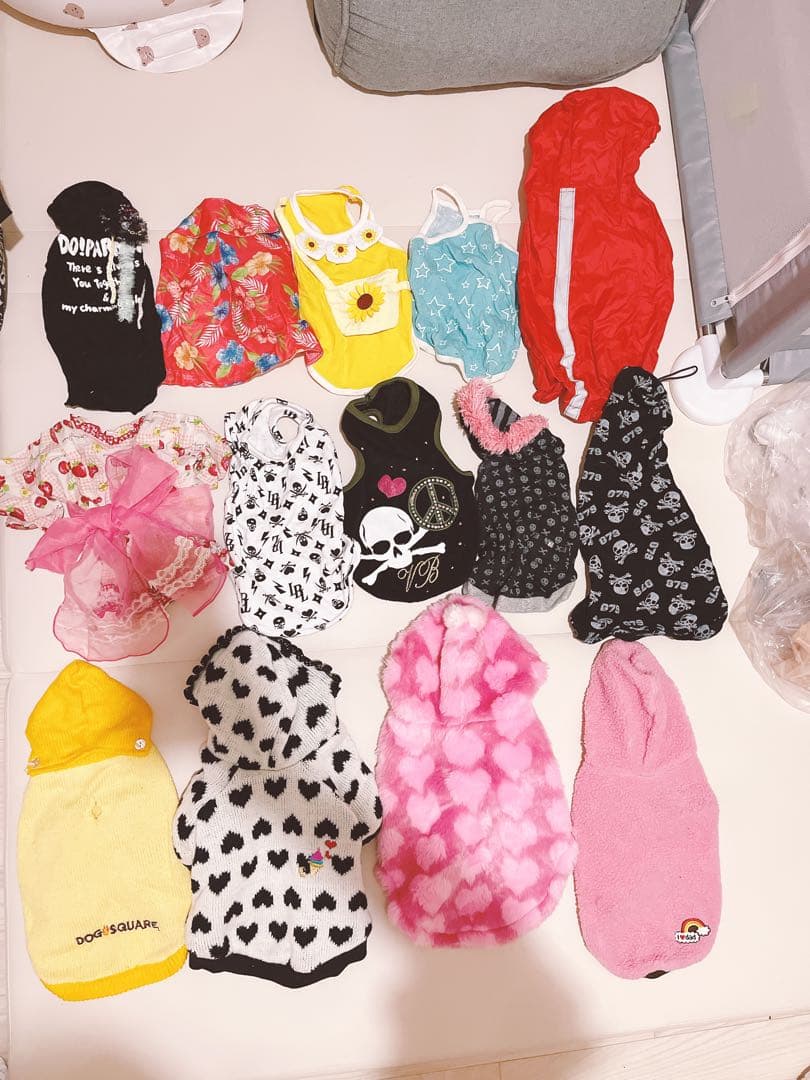 ペット 犬 猫 Mサイズ 服 まとめ売り　ペットパラダイス　スカル　犬服　14点