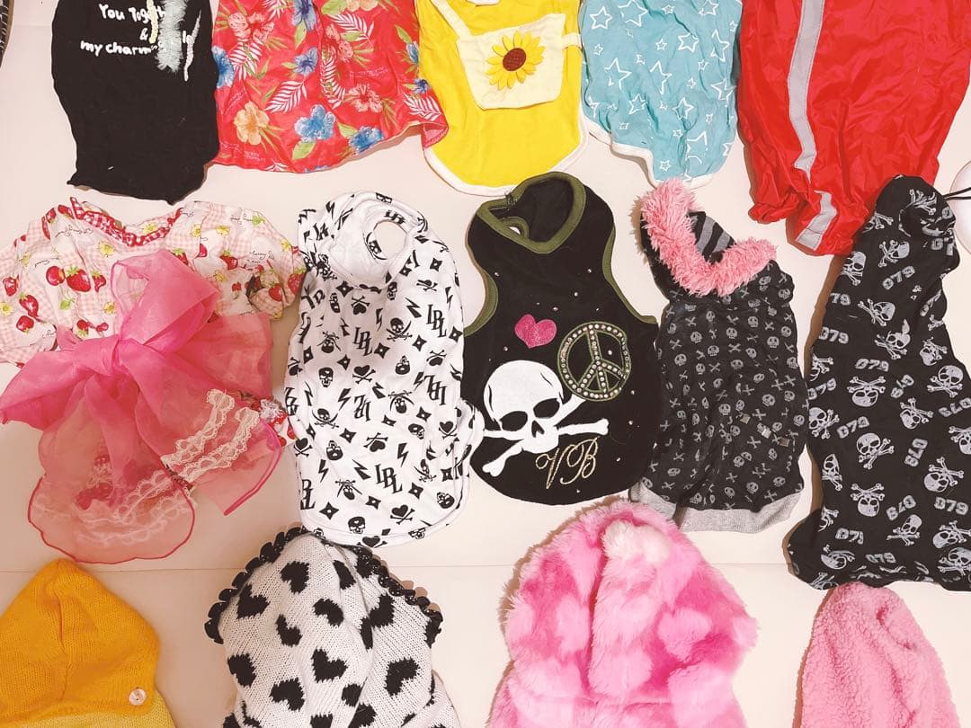 ペット 犬 猫 Mサイズ 服 まとめ売り　ペットパラダイス　スカル　犬服　14点