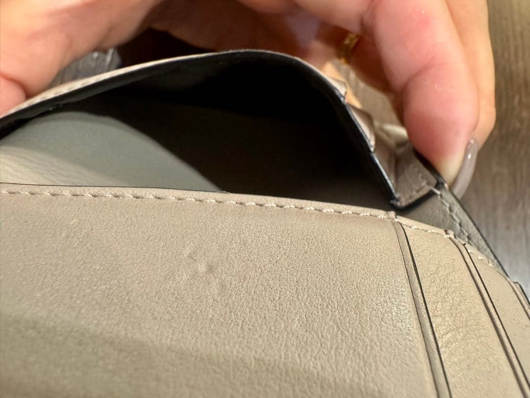 LOEWE 三つ折り財布 バーティカルウォレットスモールペールグリーン