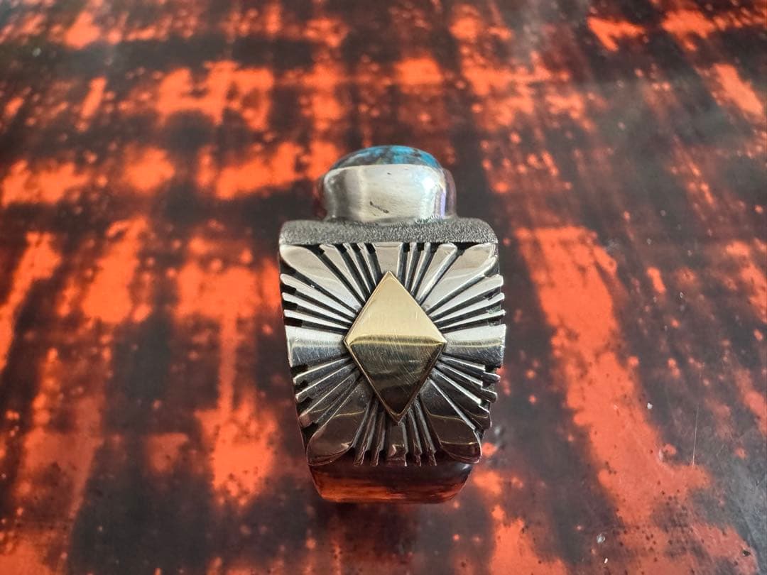 最終 パットベドニー リング 19号 スモーキービズビー 14K オーダー品