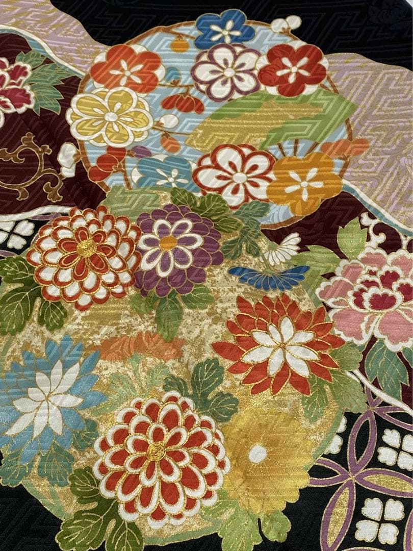 振袖 豪華 金駒 金彩 紋意匠 身丈177cm 撥水加工済 トールサイズ