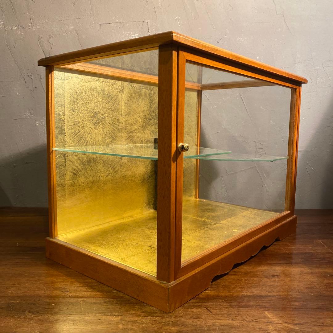 昭和レトロ 二段ショーケース 飾り棚 和家具 インテリア 什器 コレクション用