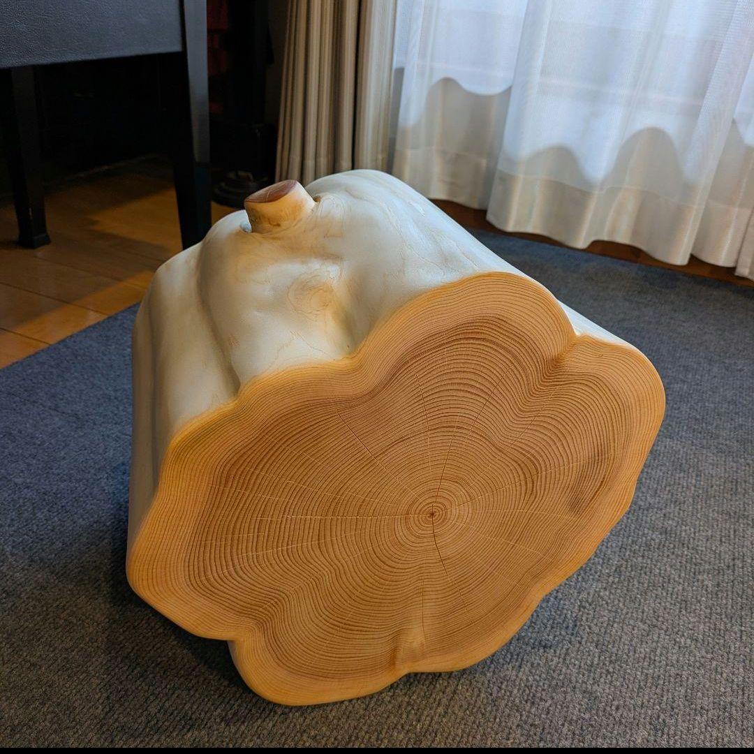 天然ヒバ　切り株　丸太　椅子　スツール　テーブル　高さ約28㎝