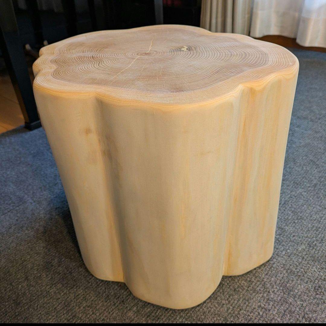 天然ヒバ　切り株　丸太　椅子　スツール　テーブル　高さ約28㎝