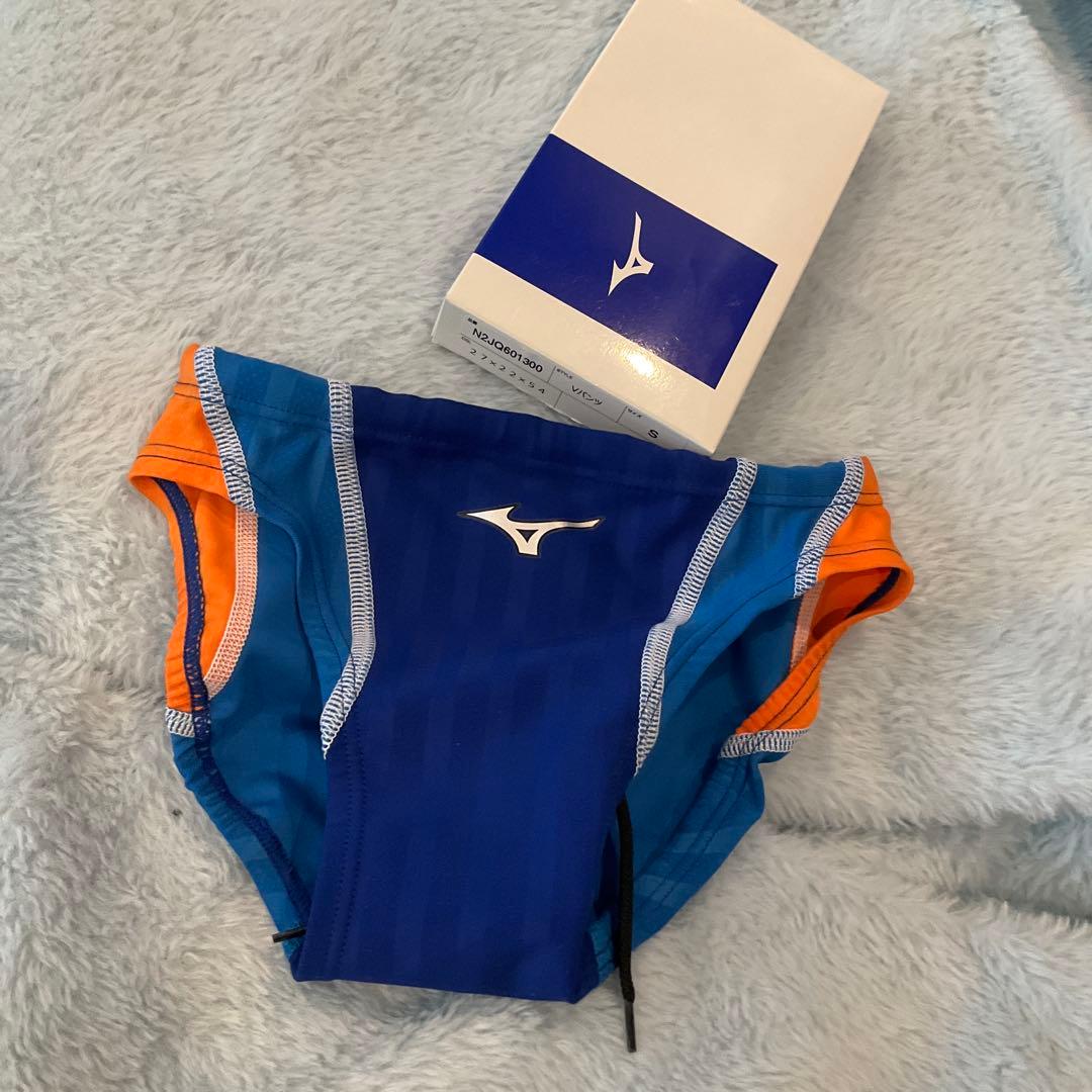 Mizuno 競泳水着 S 青/オレンジ