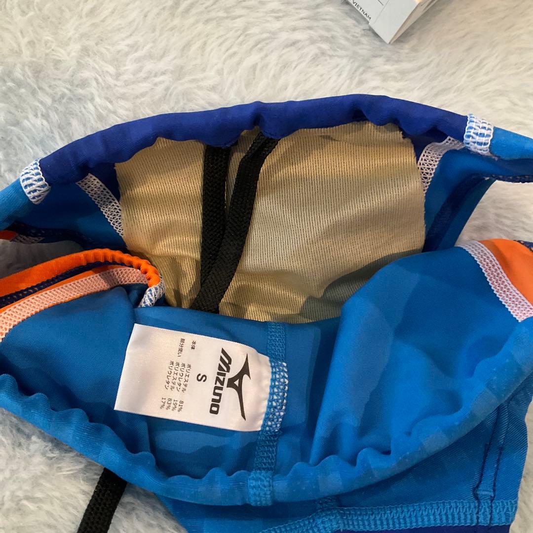 Mizuno 競泳水着 S 青/オレンジ